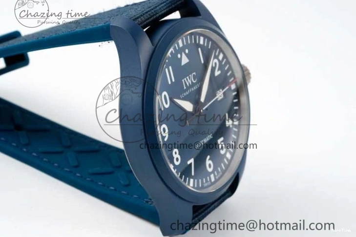 MIROTIME 0209 Mark XVIII IW328101 Blue Ceramic M+F 1:1 Best Edition Blue Dial on Blue Nylon Strap A Efficient 7066